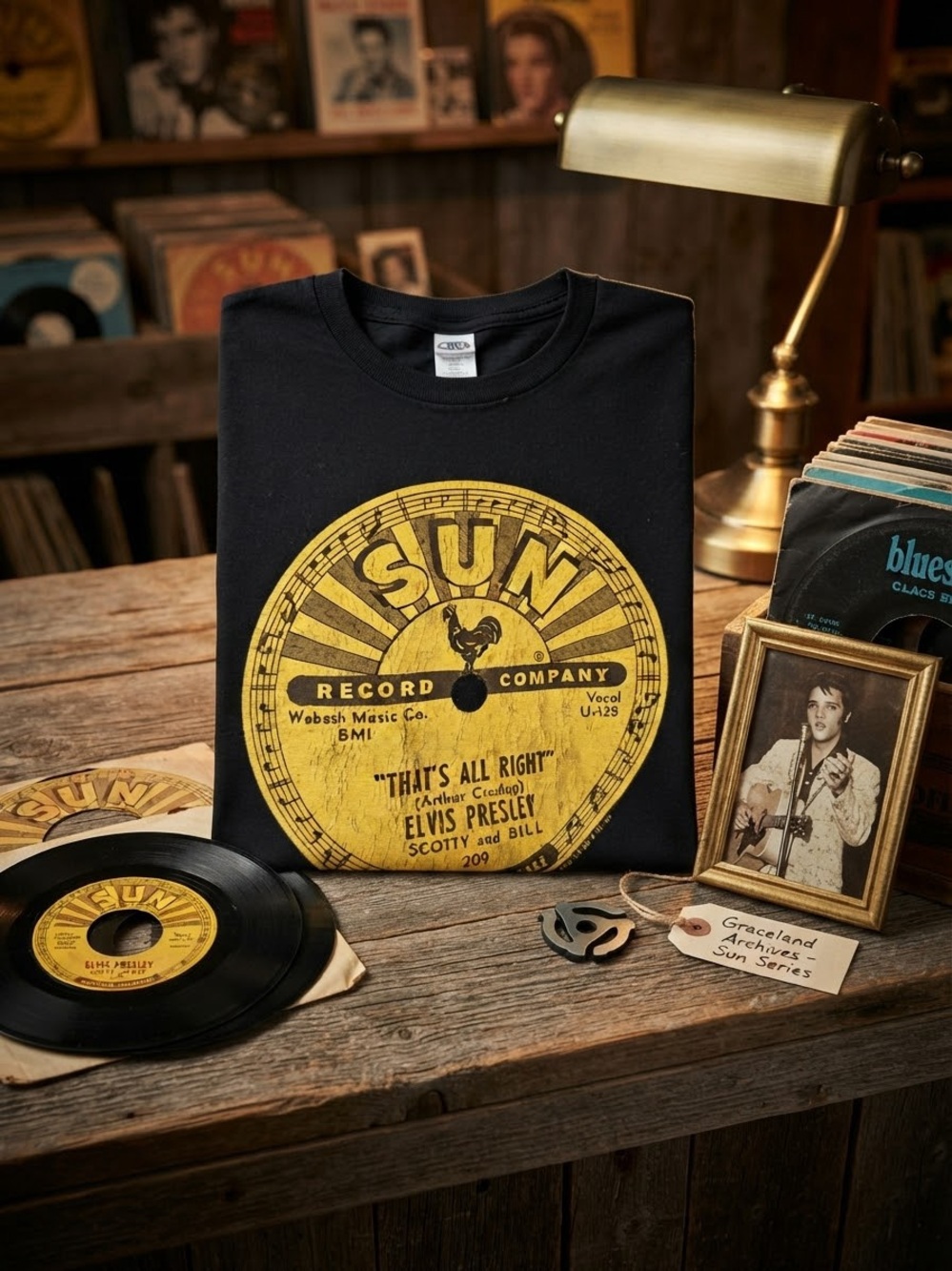 Vintage Sun Records "That's All Right" Elvis Presley Tee – Size Large (Graceland